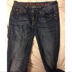 Rock Revival Straight Stretch Cuffed Jeans